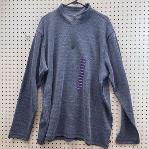 GAP Men's Size  XXL 1/4 Zip Pullover Blue Space Dye Long Sleeve Outdoors Lodge